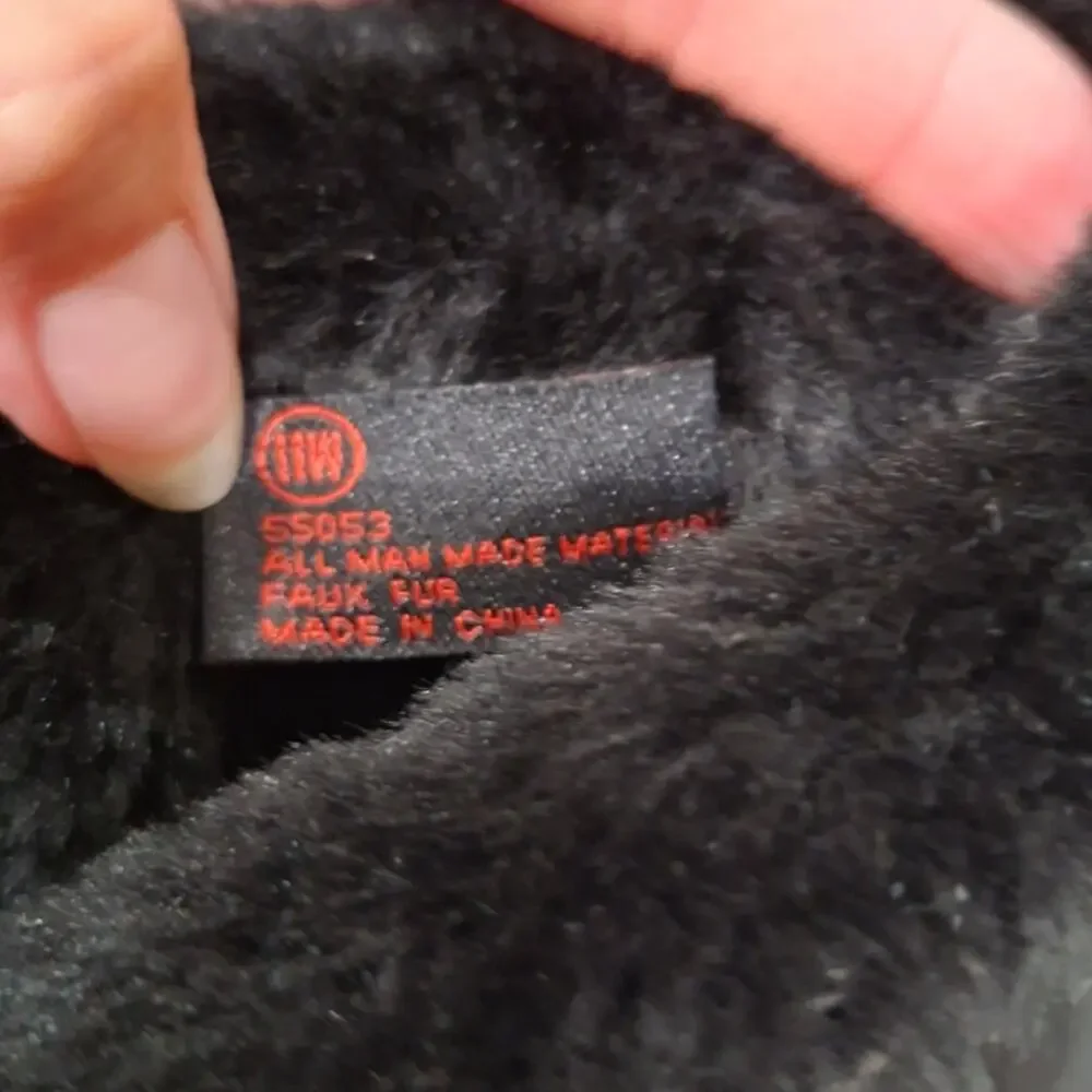 Totes Womens Boots Winter Faux Fur Lined Sz 11W Black Zip Up
